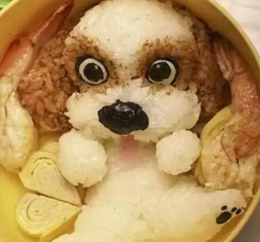 媽媽把飯做成這樣，哪裡還捨得吃啊！