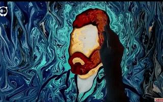 他在一盆水裡放滿了顏料，最後出來的東西梵高都不敢想像