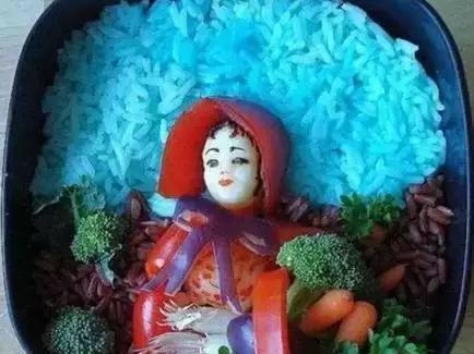 媽媽把飯做成這樣，哪裡還捨得吃啊！