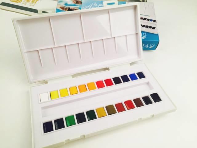 全球固體水彩顏料大全，畫水彩必看