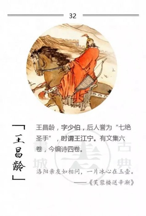 100位詩詞大家，他們的字型大小你都知道嗎？附一人一經典名句