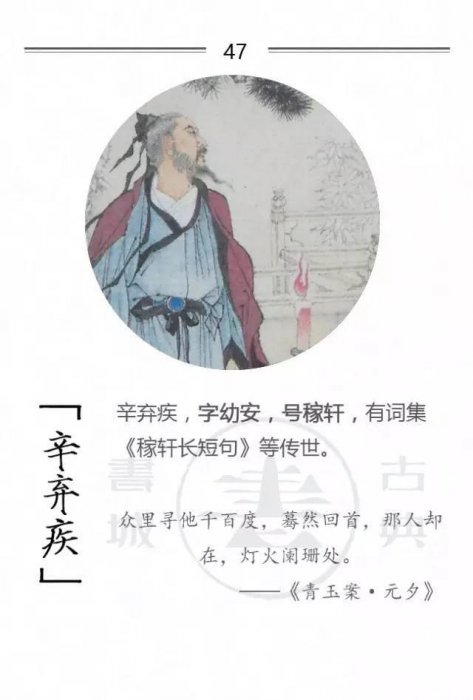 100位詩詞大家，他們的字型大小你都知道嗎？附一人一經典名句