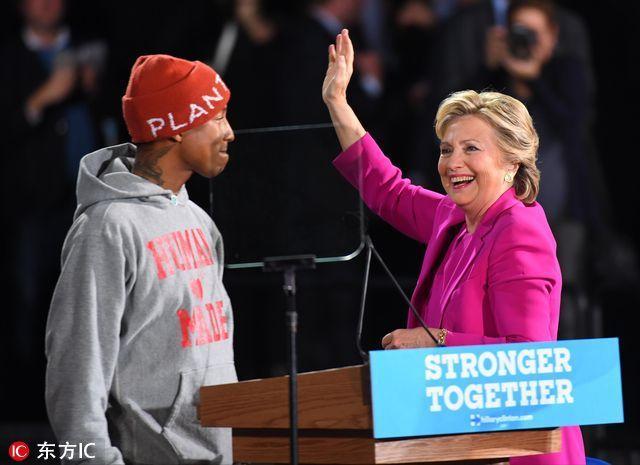 美國大選比拼人脈 希拉里後援團眾名流星光熠熠完勝特朗普