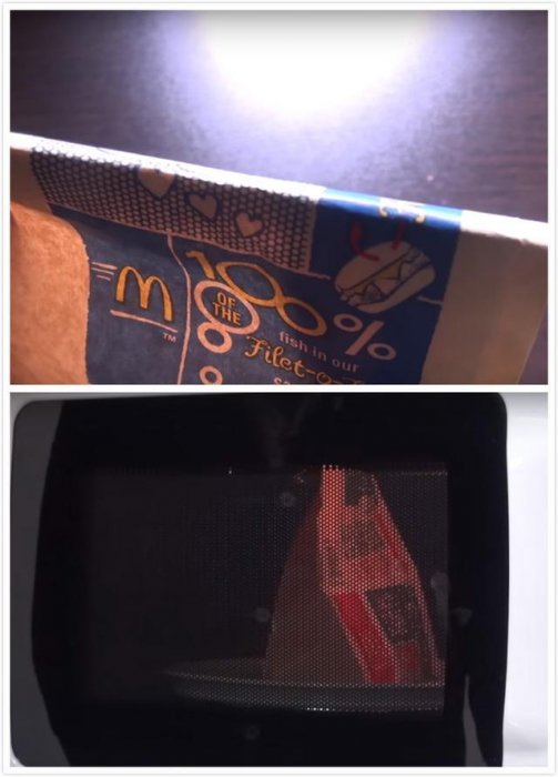 往紙袋裡倒入玉米，放進微波爐後就能做出美味的零食