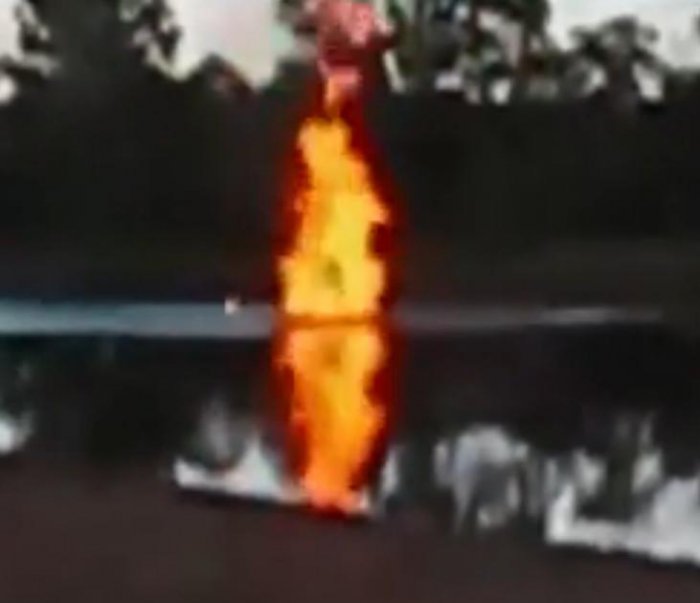 國外男子使用煤氣罐炸魚，接下來一幕超出想像！