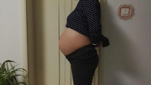 我的大肚照，還有一個多月就生了不知是兒子還是閨女