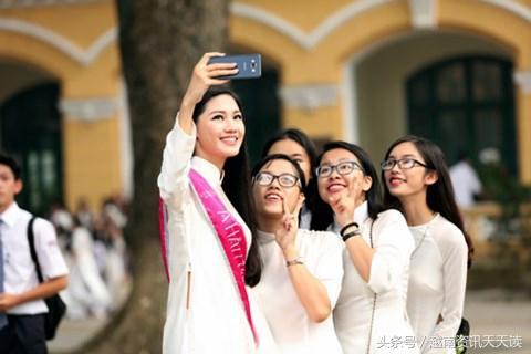 曾經的「校花」，如今已成為「越南小姐」亞軍重返母校謝恩！