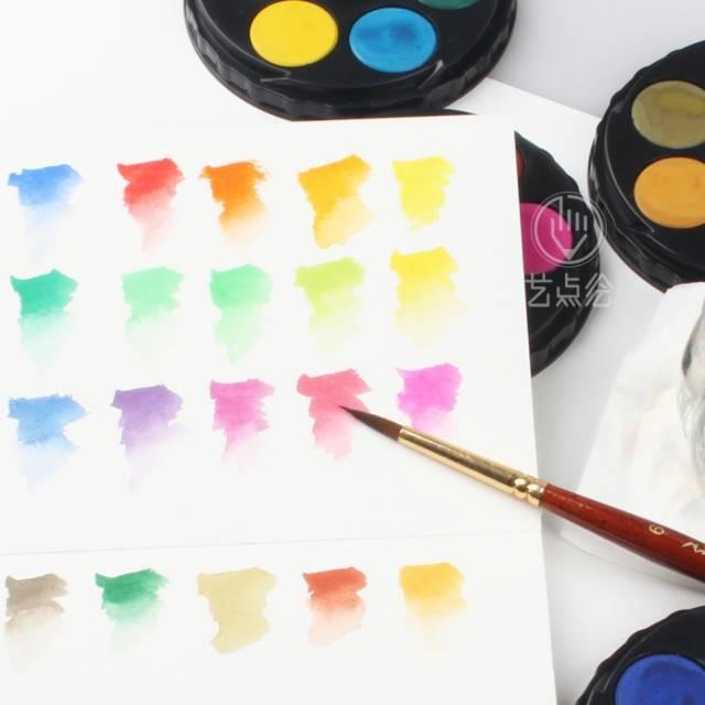全球固體水彩顏料大全，畫水彩必看