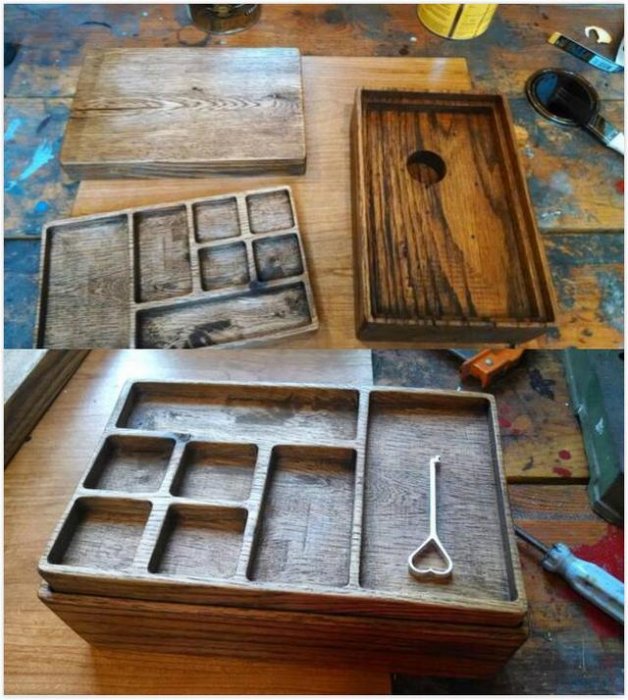 在電腦上設計出獨特的木盒，最終得到浪漫又特別的求婚