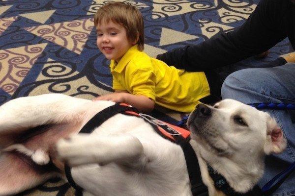 小孩患有自閉症，狗狗三年陪伴，換來小孩驚人的改變