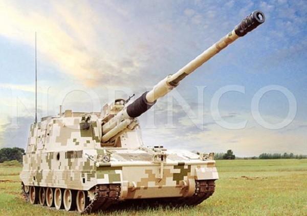 射程超龍捲風遠程火箭炮的國產PLZ52自行榴彈炮