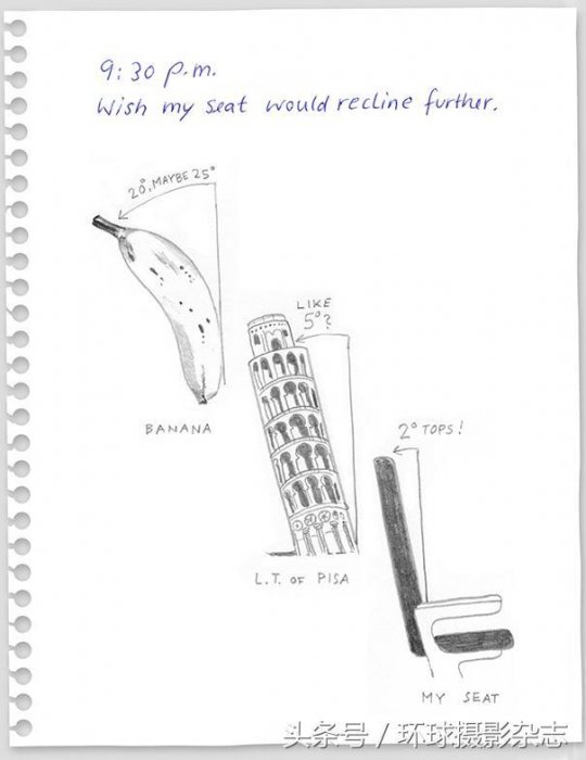 他將搭長途飛機的經歷畫成搞笑插畫，簡直感同身受啊