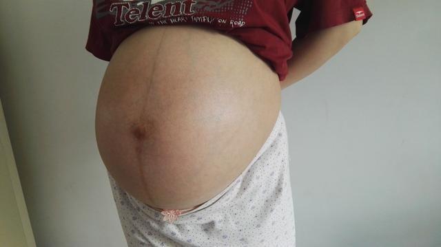 我的大肚照，還有一個多月就生了不知是兒子還是閨女