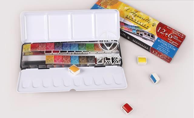 全球固體水彩顏料大全，畫水彩必看