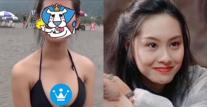 烏石港比基尼妹撞臉朱茵！混血美顏配大白饅頭…細看這笑容超像一代女神：秒戀愛