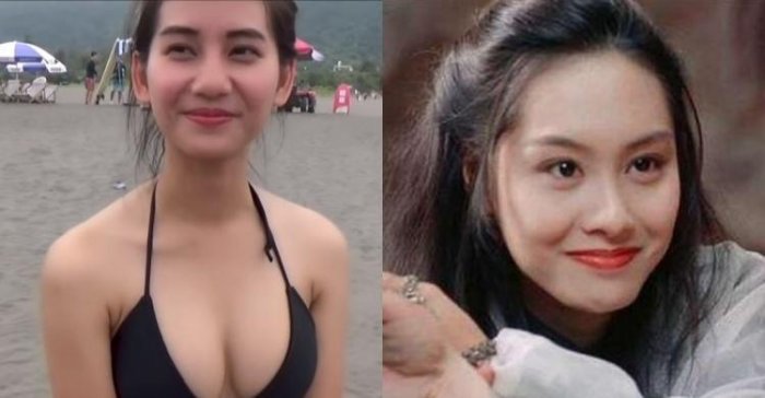 烏石港比基尼妹撞臉朱茵！混血美顏配大白饅頭…細看這笑容超像一代女神：秒戀愛