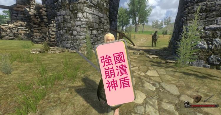 外國Steam玩家惡搞「騎馬與砍殺盾牌」強國玻璃心瞬間碎裂刷爆留言!台網大笑:集體起乩