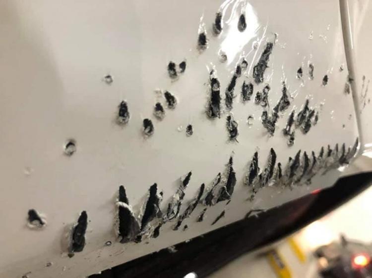 遇到金鋼狼?百萬平治全破洞…車主曝光兇手「越想越賭爛」網驚:密集恐懼發作