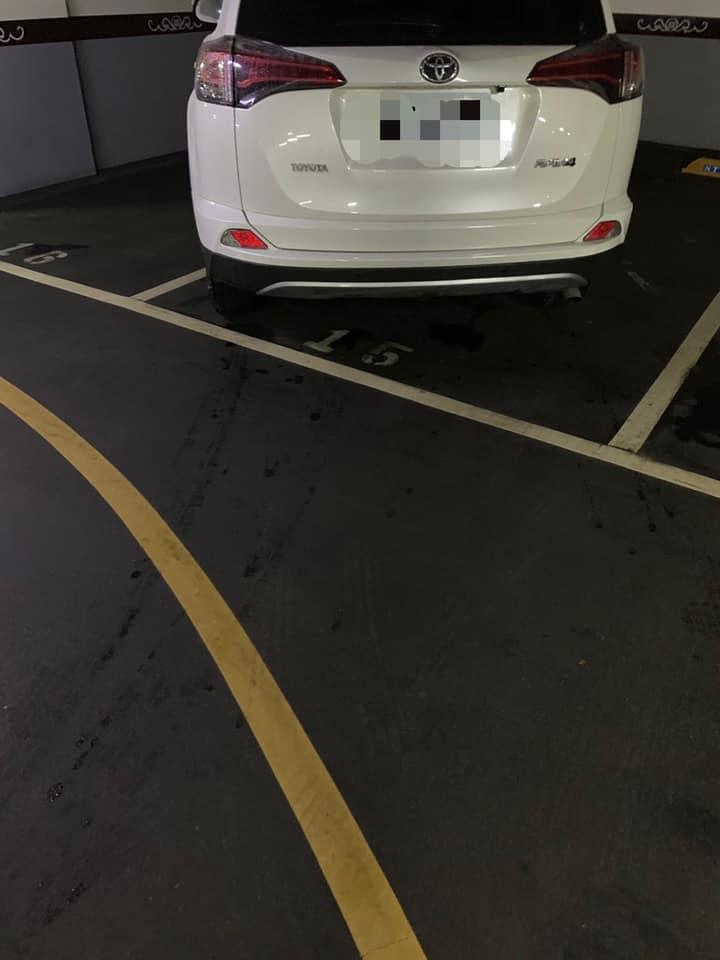 停車斜停佔兩格..社區大媽投訴惹車主「爆氣神回覆」！大媽當場被擊退..堪稱本日最療癒