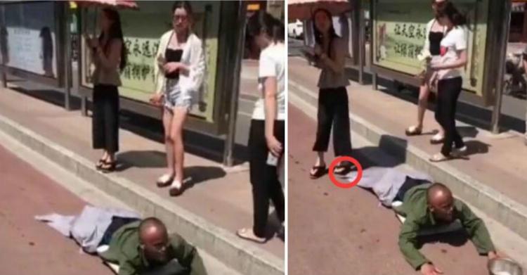 好心妹子...拯救一個殘疾人！劇情意料之外　廢到笑網看哭：這技術還敢出來？