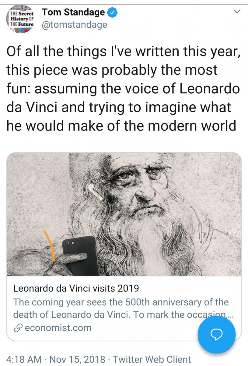 [真相]達文西是時空旅人？於500年前就知道2019年的人拿著「矩形玻璃」...