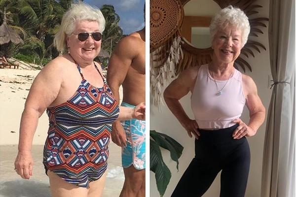 73歲嬤健身練出超狂身材！2年甩27公斤「我不完美但我很努力」