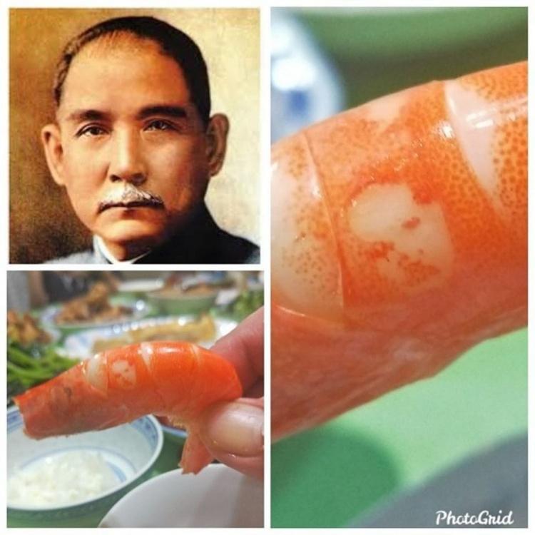 偉人藏在細節裡...台男剝蝦「剝出國父人臉」..相似度高達100%!驚呼:顯靈了!