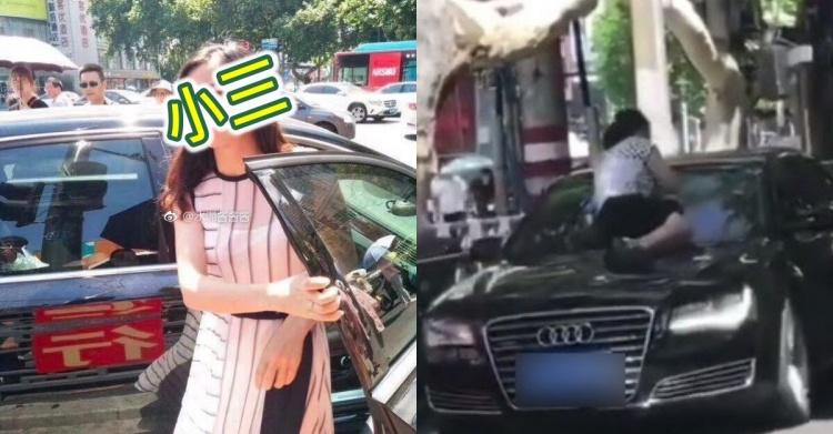 史上最狂正宮!跳上引擎蓋抓姦「狂槌擋風玻璃」整面敲碎...車震被斷渣男爆怒下車鎖喉!