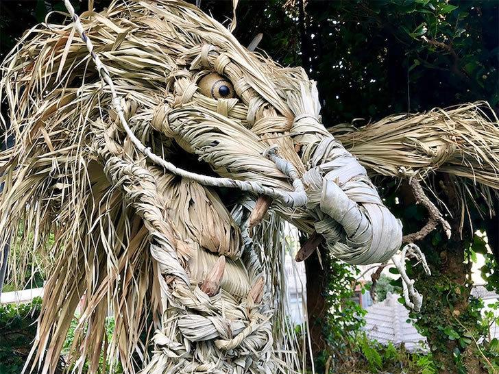 大神在民間!日本藝術家手工編織巨龍雕塑 走近看瞬間震驚了...網:那眼神不得了