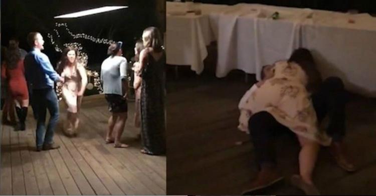 婚禮上飛撲求浪漫... 使出「最強體位」害老公腦震盪收場! 網笑翻:真是太有趣了!