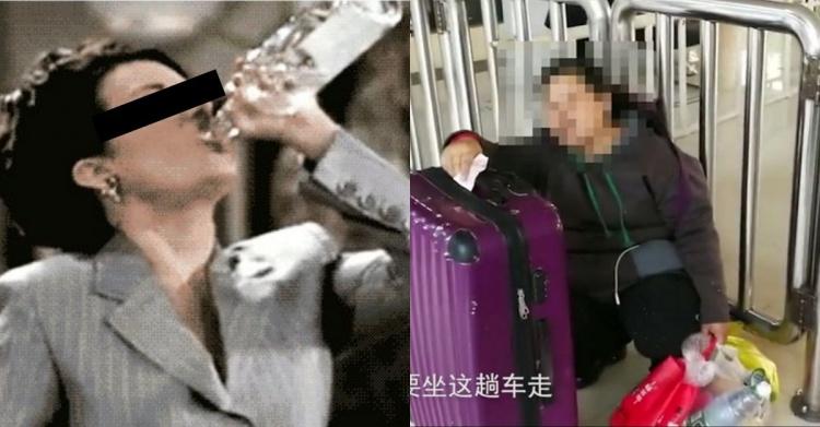 高鐵不能帶酒遭攔阻!大媽捨不得白酒「當場整瓶乾掉」灌完後立即倒地...網:大媽94狂