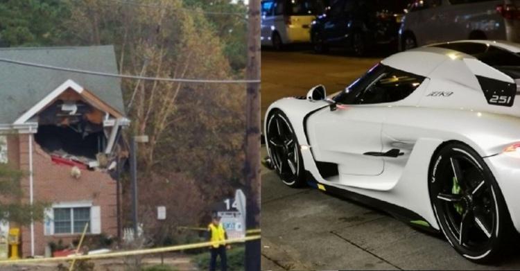 跑車剷飛有多誇張？直接「插入建築物」超驚悚畫面曝光...網嚇壞：這不死也剩半條命！