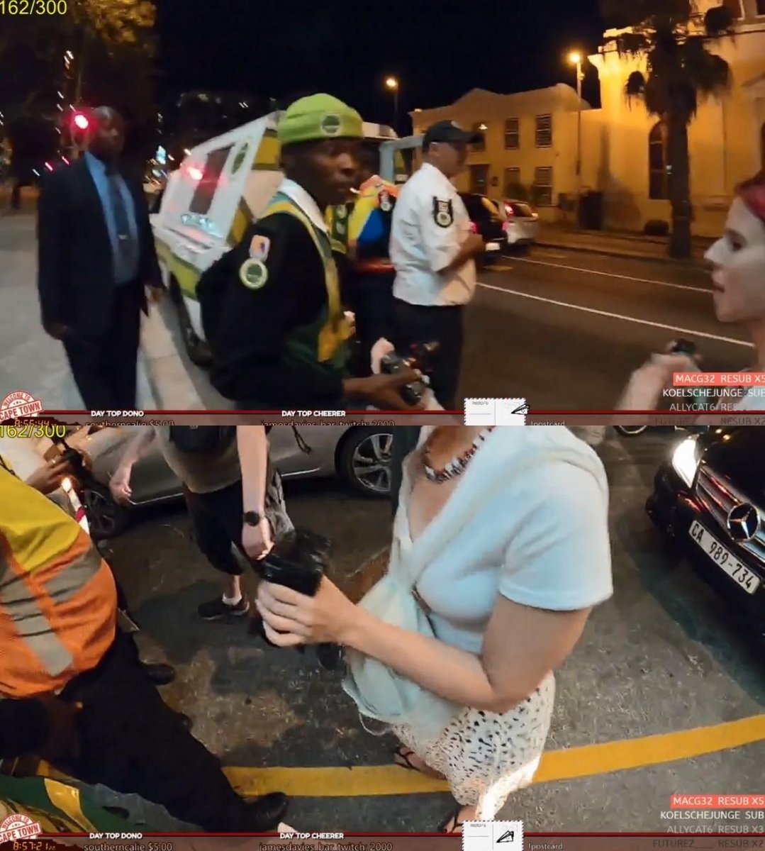 黑人大街上「搶直播主相機」還嗆：F*CK！　得手3秒…轉個彎就被巡警抓走了